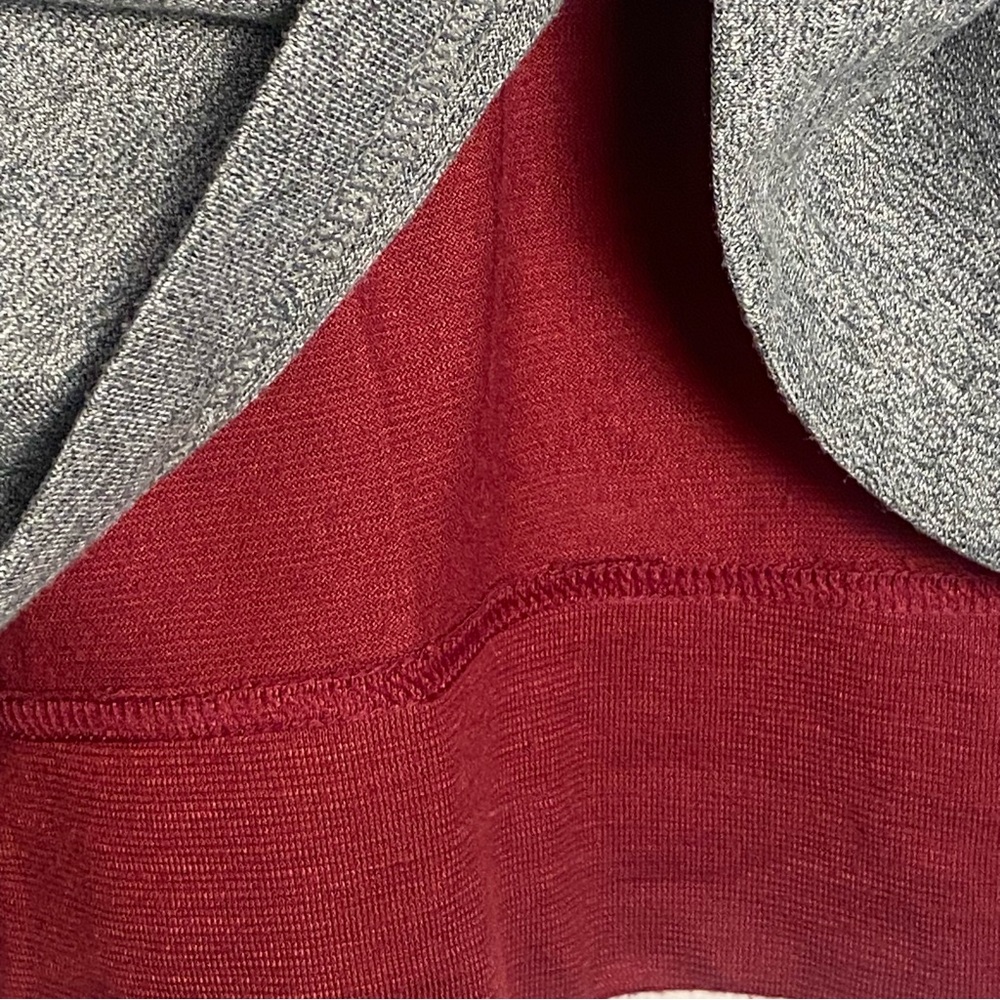 Nike Heather Gray Maroon Long Sleeve Top Men's Sz Large athletic to casual wear - Picture 10 of 11